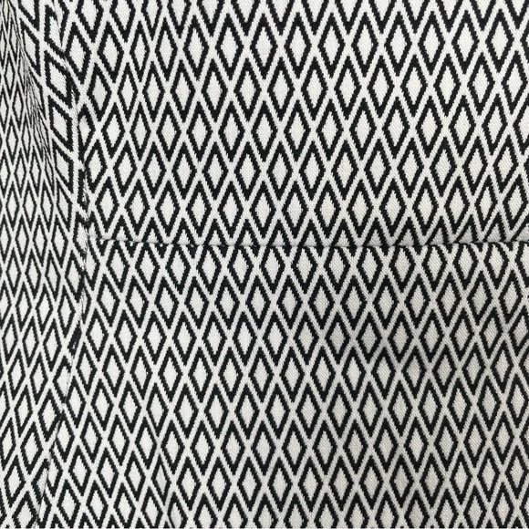 NWT Calvin Klein White Black Diamond Print Sheath Pencil Dress Business 6P - Picture 7 of 16